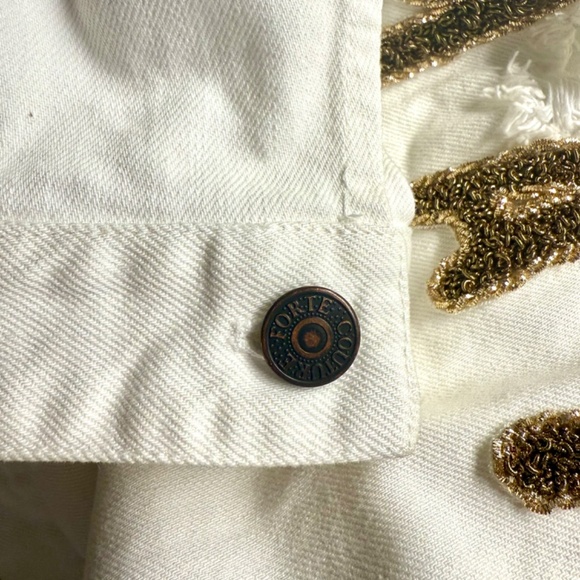 SUPER MAMA Denim Jacket – White Distressed Style – Mother’s Day Gift Idea - Picture 5 of 8